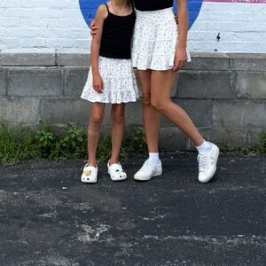 Pink Lily ditsy floral mommy and me matching shirts size S women’s 7/8 girls